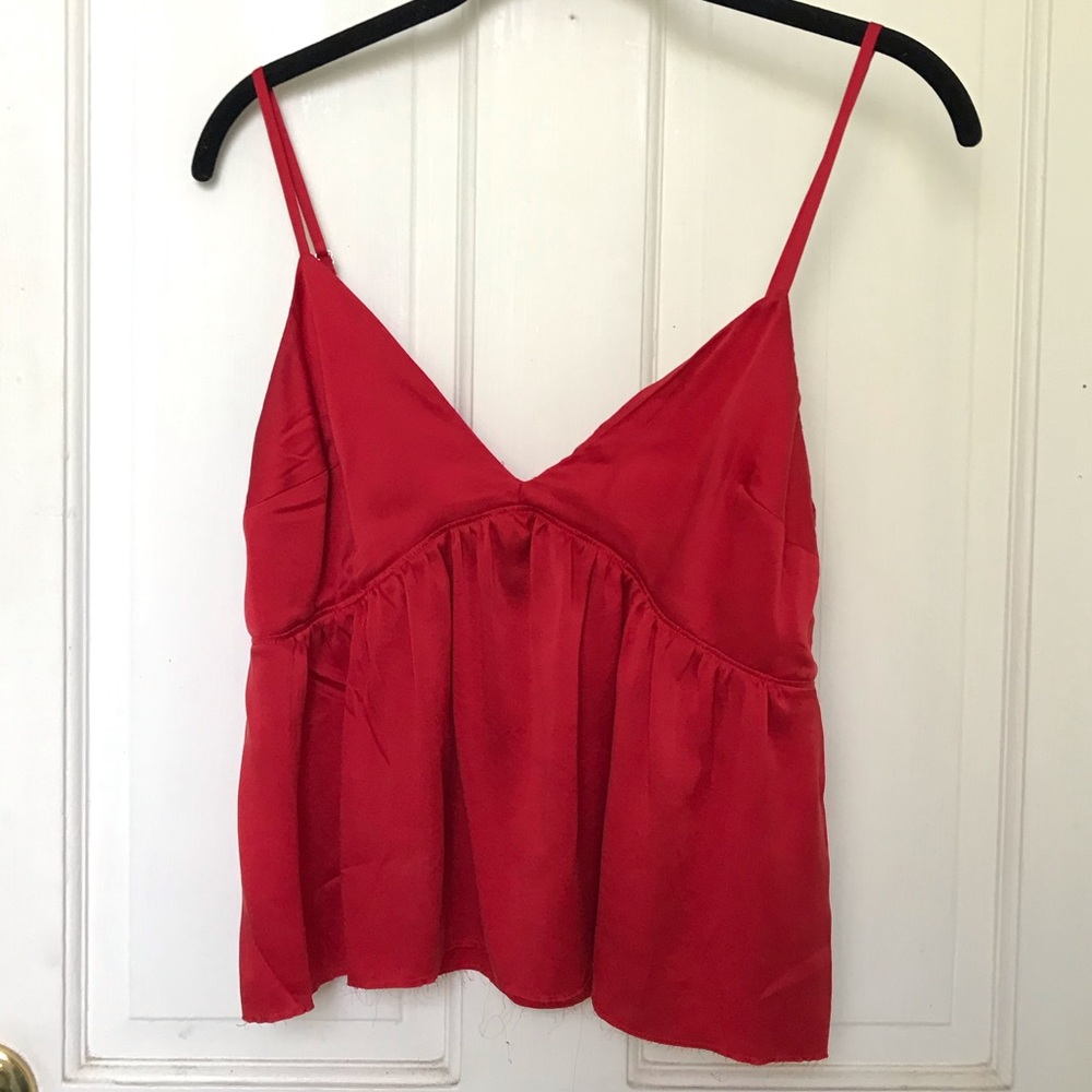 Reformation silk babydoll cami